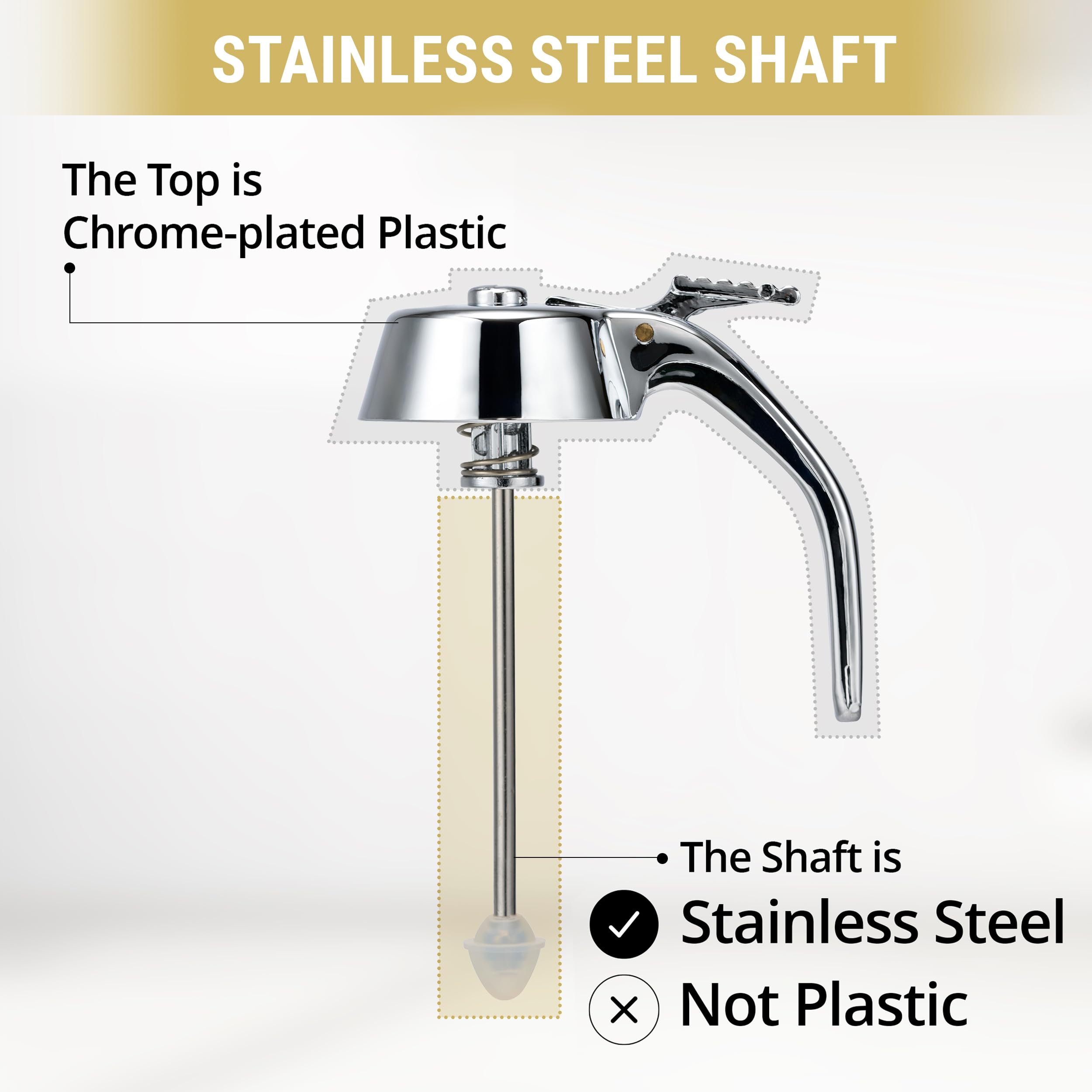 PAULSWAY glass honey dispenser with clear jar and no-drip pour