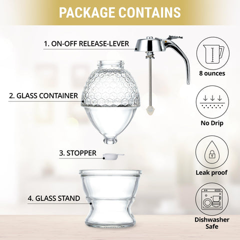 PAULSWAY no-drip pour for precise drizzling of honey or syrup