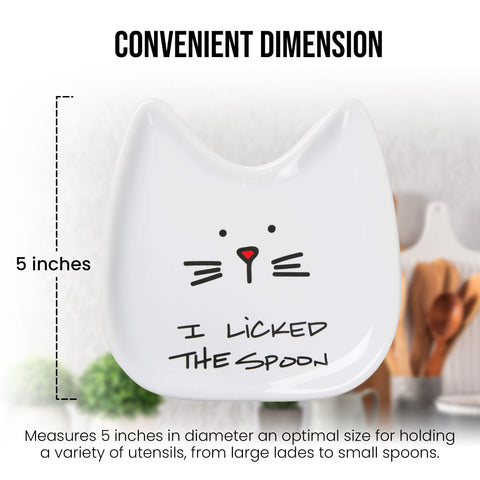 Pavilion Blobby Cat spoon rest is dishwasher safe for easy care.