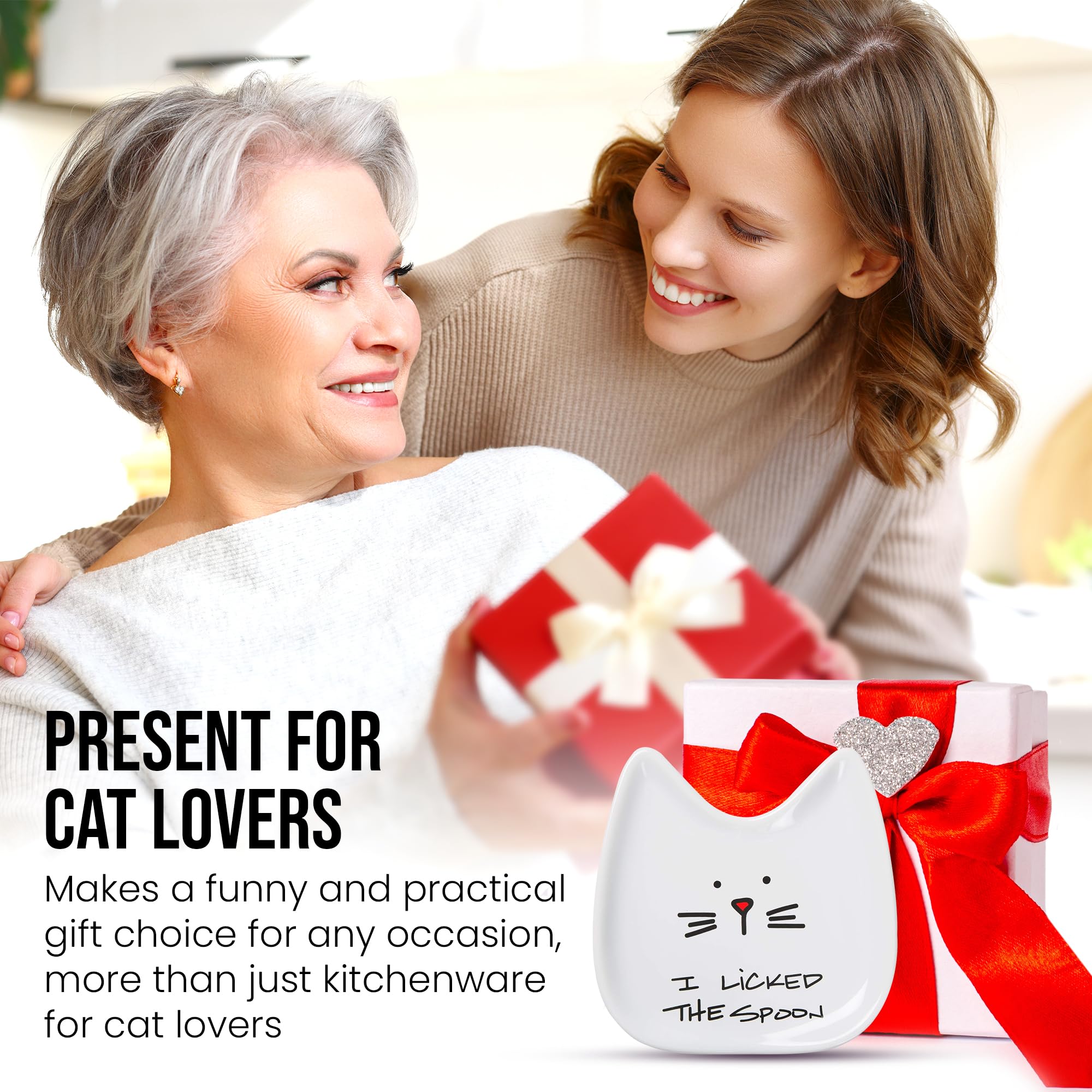 Pavilion Blobby Cat spoon rest in gift-ready box for gifting.