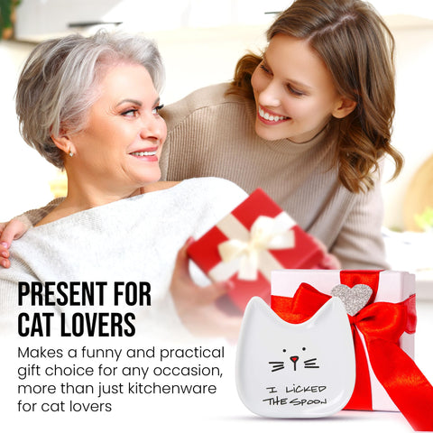 Pavilion Blobby Cat spoon rest in gift-ready box for gifting.