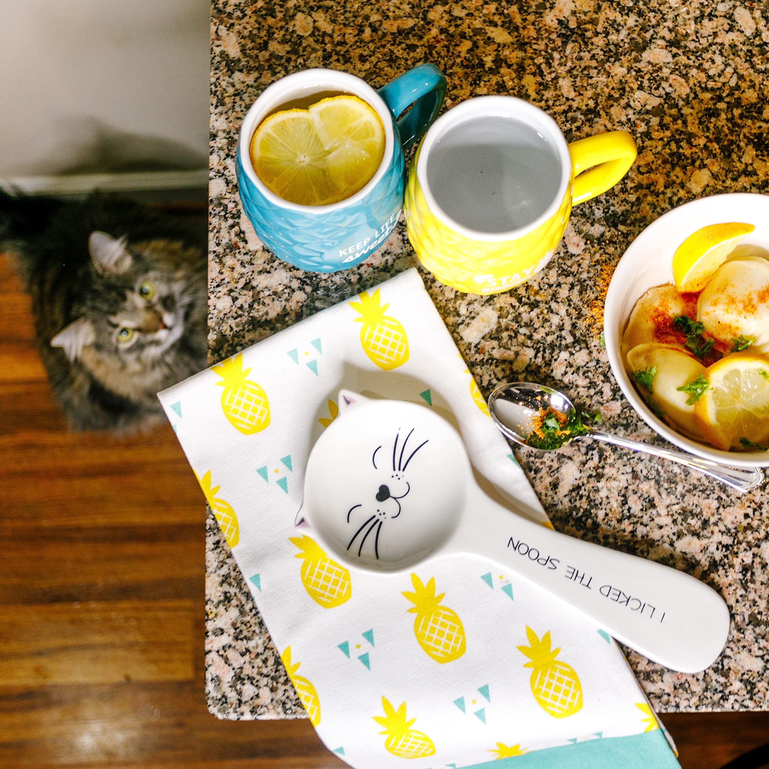 Pavilion Cat Licked the Spoon rest makes a thoughtful gift for cat lovers