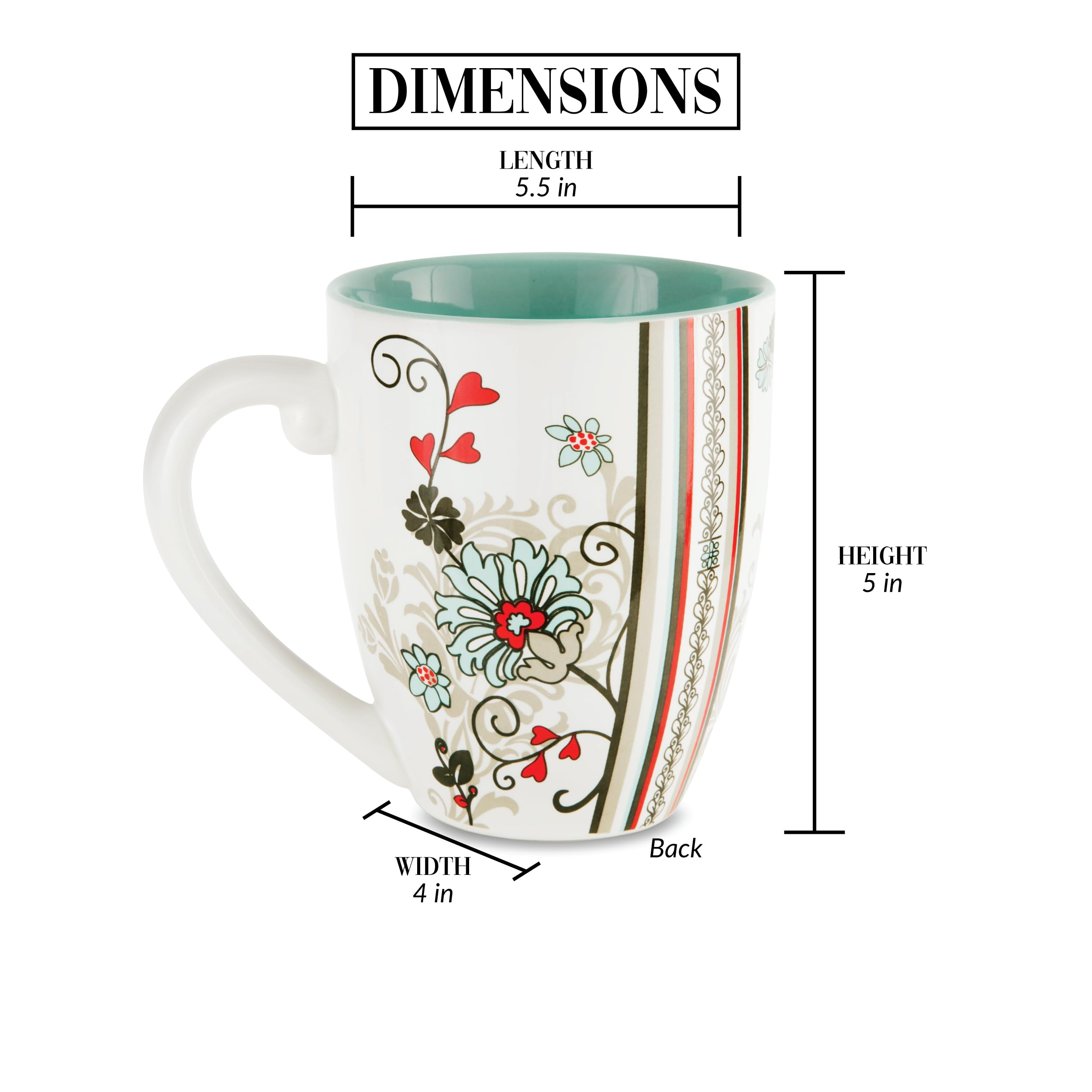 Pavilion ceramic coffee cup with retiree message offers durable daily use.