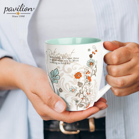 Pavilion multicolor ceramic mug complements any kitchen decor.