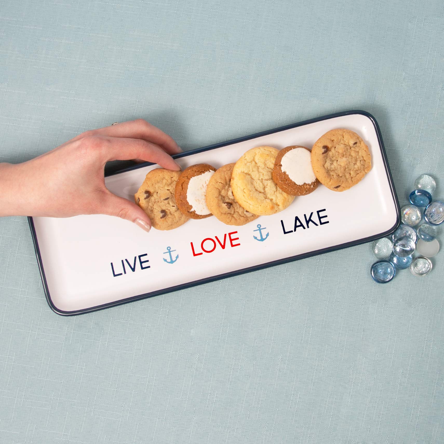 Pavilion Gift Company Live Love Lake tray mugs and hats pairing option