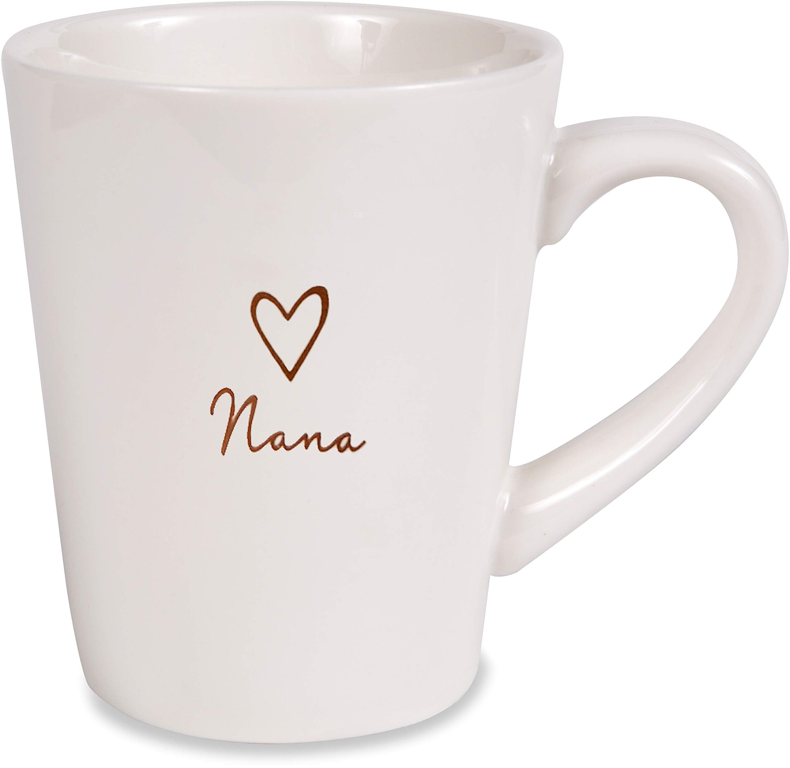Pavilion Gift Company Nana Cup rim detail in cream glaze, durable 15oz stoneware.