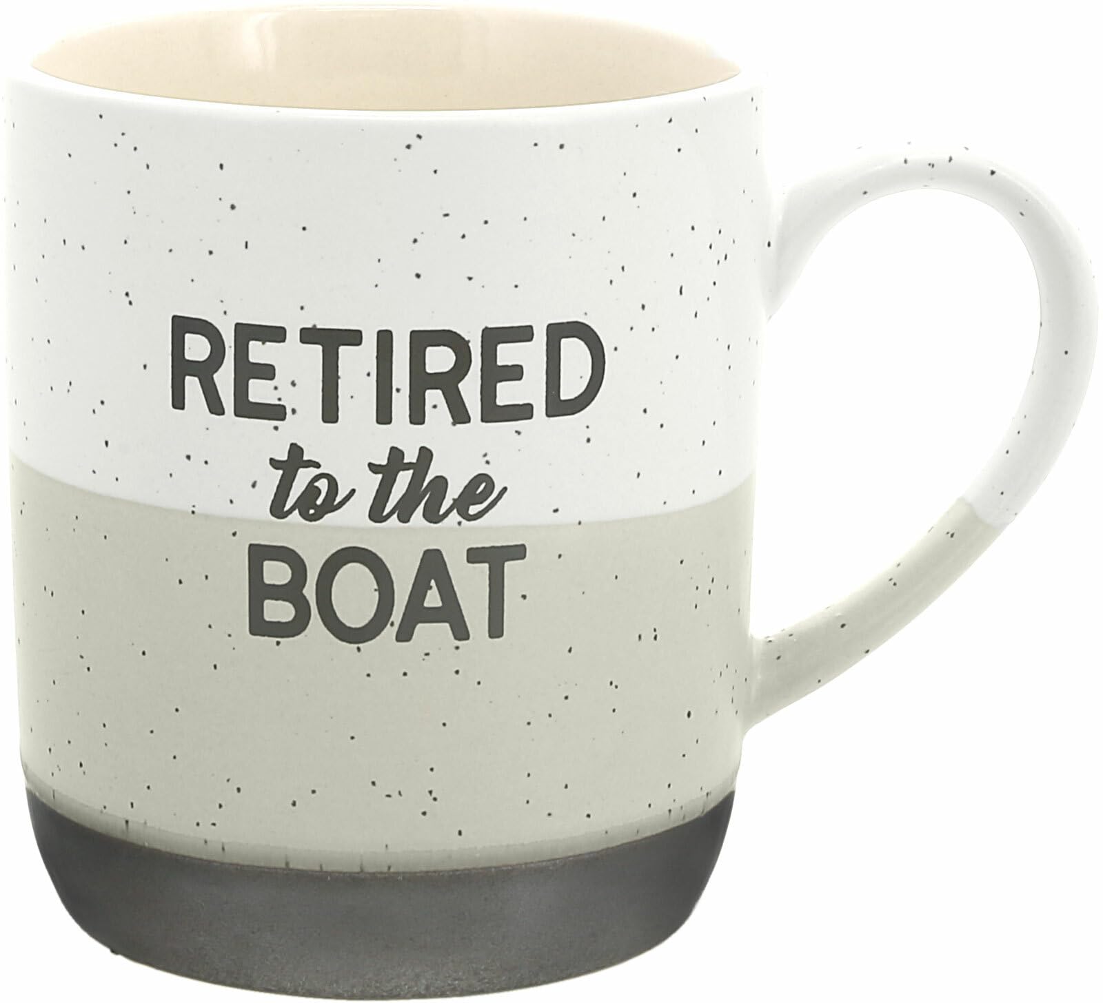 Pavilion Gift Company Retired To The Boat mug front view for cozy mornings.