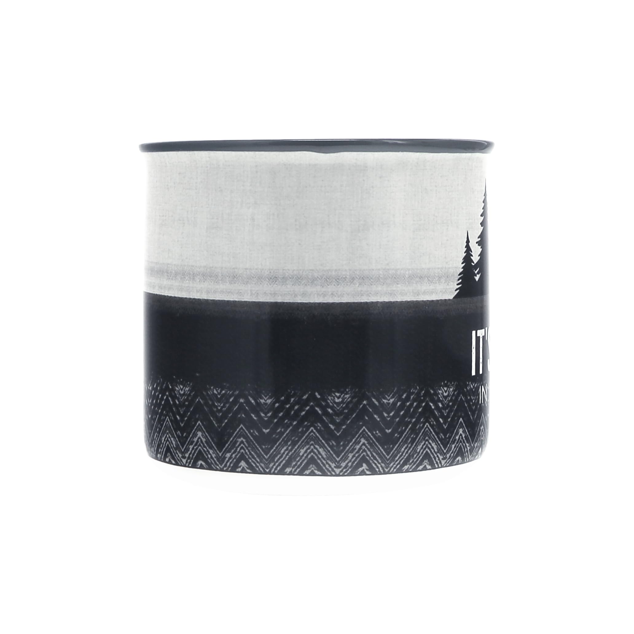 Pavilion mug bear-pine-moon design evokes camping memories during morning rituals.