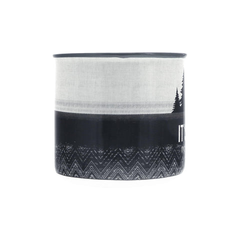 Pavilion mug bear-pine-moon design evokes camping memories during morning rituals.