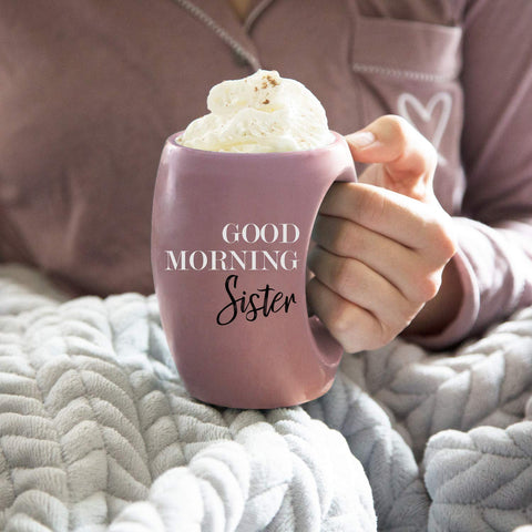Pavilion Good Morning Sister mug packaged in plain box with printed cover.