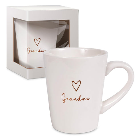 Pavilion Grandma mug with heart tag for daily coffee use.