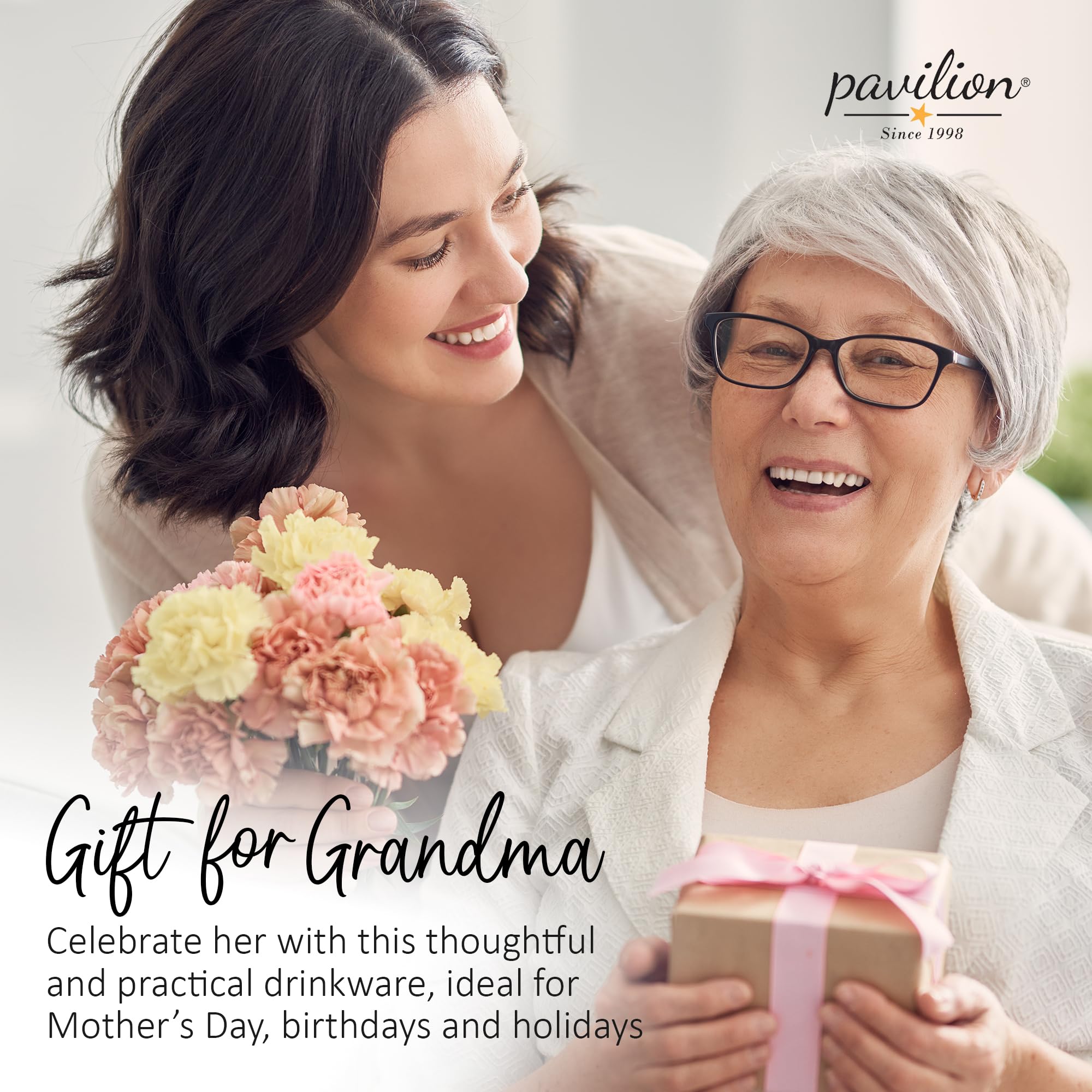 Pavilion Grandma mug is dishwasher-safe for easy cleaning.