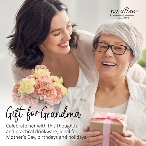 Pavilion Grandma mug is dishwasher-safe for easy cleaning.