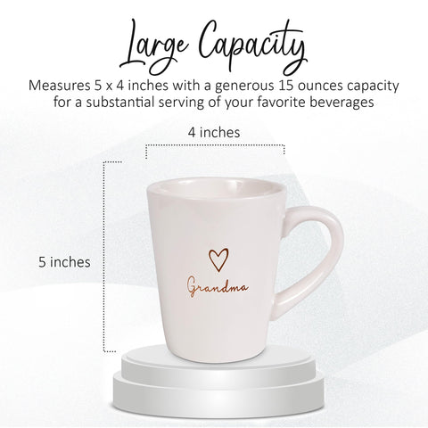 Pavilion Grandma mug featuring text design highlights personal touch.