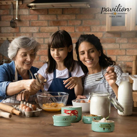 Pavilion Live Simply gift-ready teal measuring cups packaging for gifting