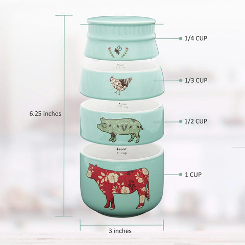 Pavilion Live Simply 1/4 cup teal measuring cup, compact nesting for slim cabinets