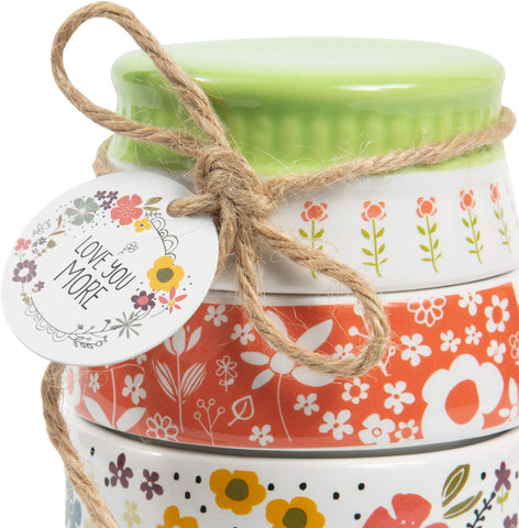 Perfect gift-ready Pavilion Love You More set with colorful design.