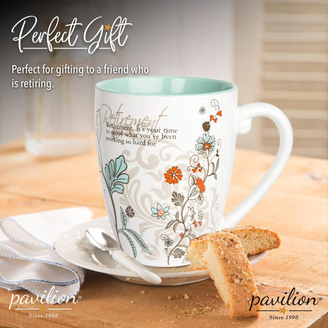 Pavilion retirement gift mug for friends or colleagues.