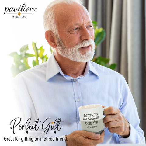 Pavilion retirement mug glossy interior with matte bronze exterior.
