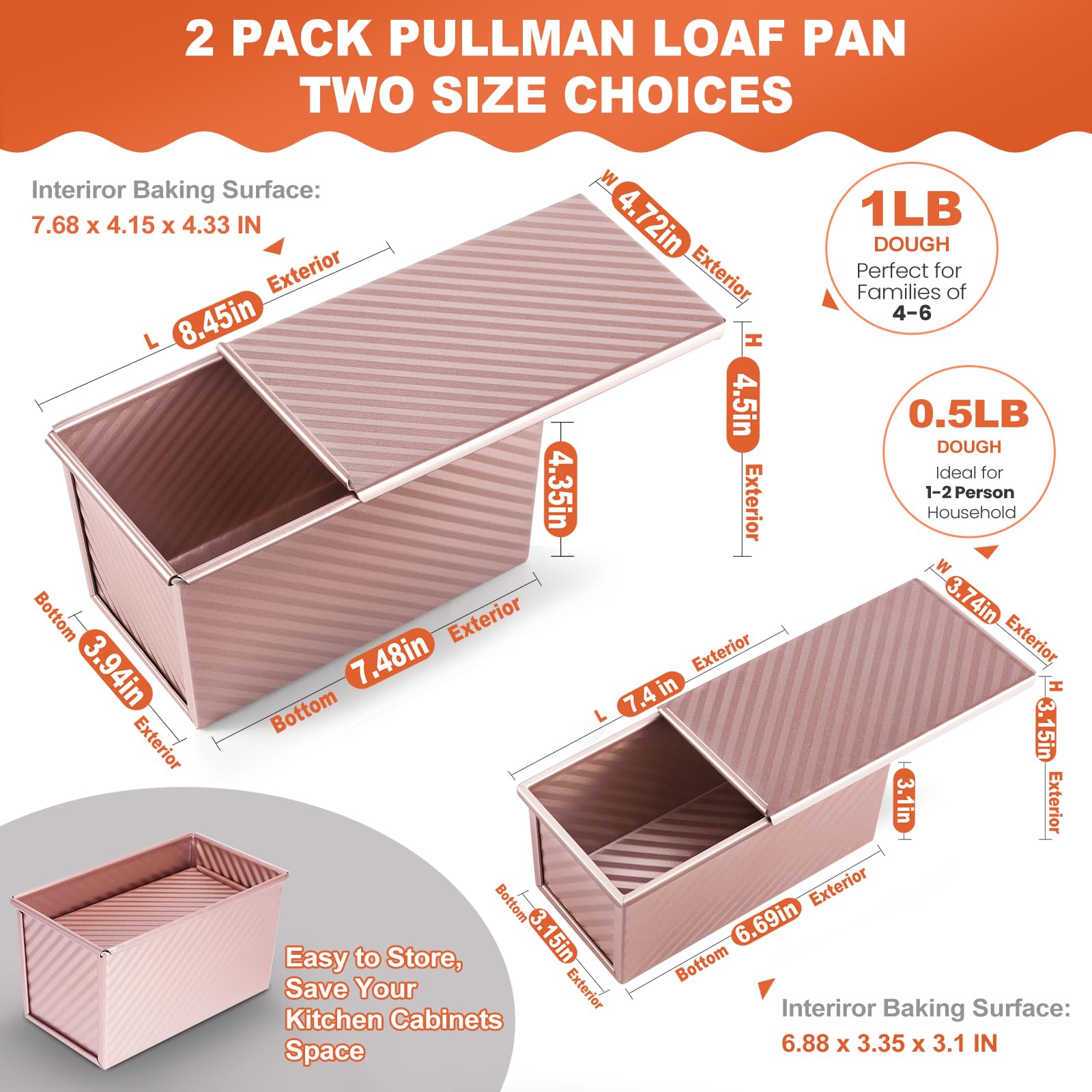 Pavsrmy mini pullman pan 0.5lb ideal for quick breakfasts.