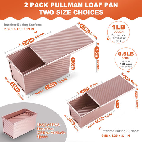 Pavsrmy mini pullman pan 0.5lb ideal for quick breakfasts.