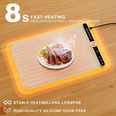 PAWCUB thermostat with 9-temperature levels enables precise warming.