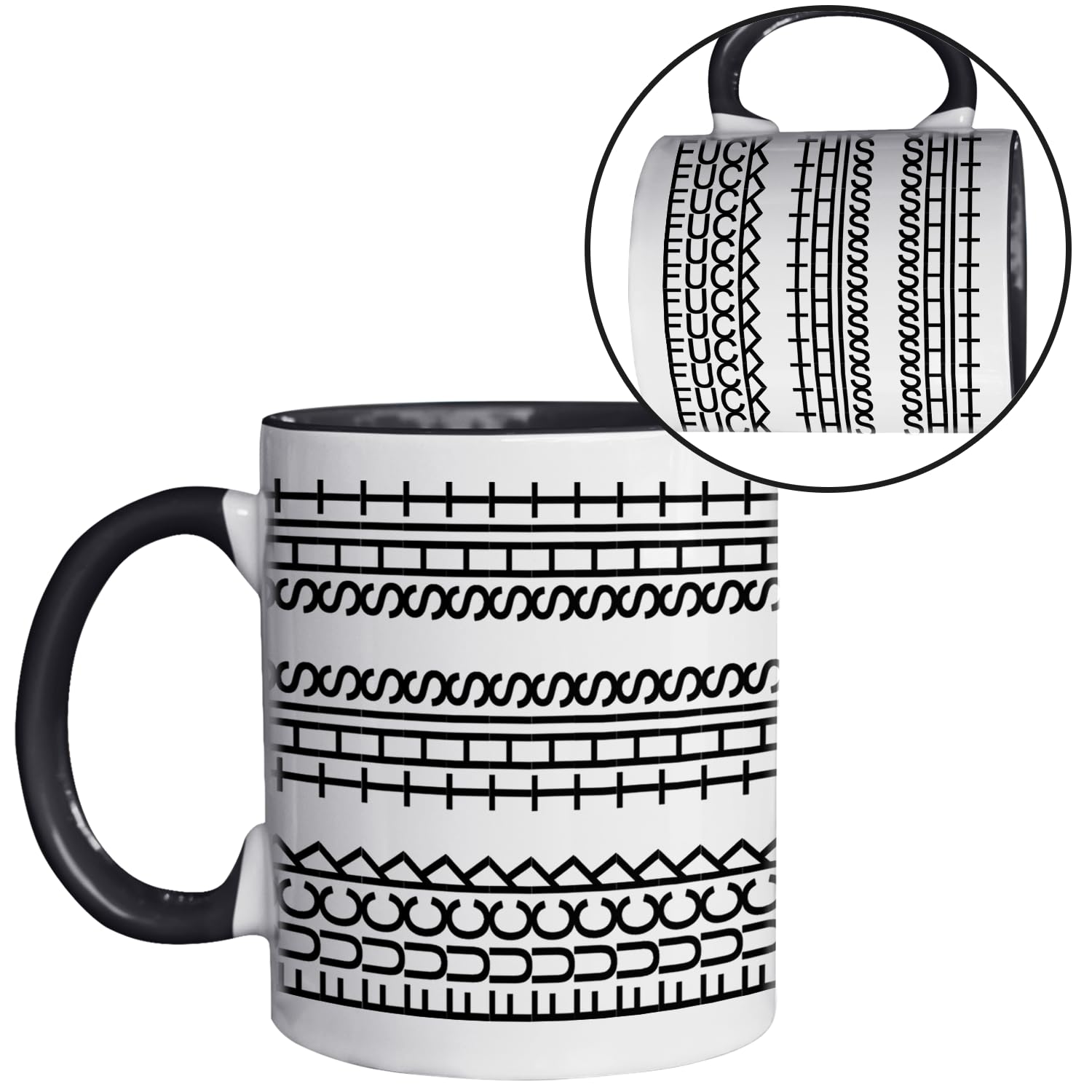 Pawfect House Hidden Message Mug back view reveals bold design