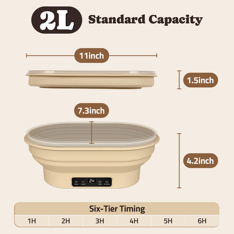 Pawtners electric thermostatic silicone banneton shows stable temperature for consistent rise