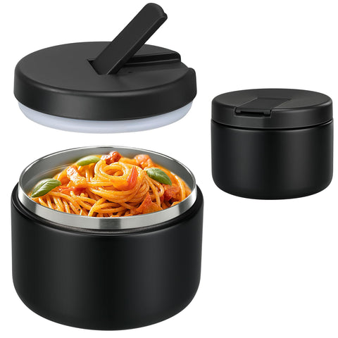 Pawtong 12oz insulated jar with buckle lid closeup, spill-free transport for kids' meals.