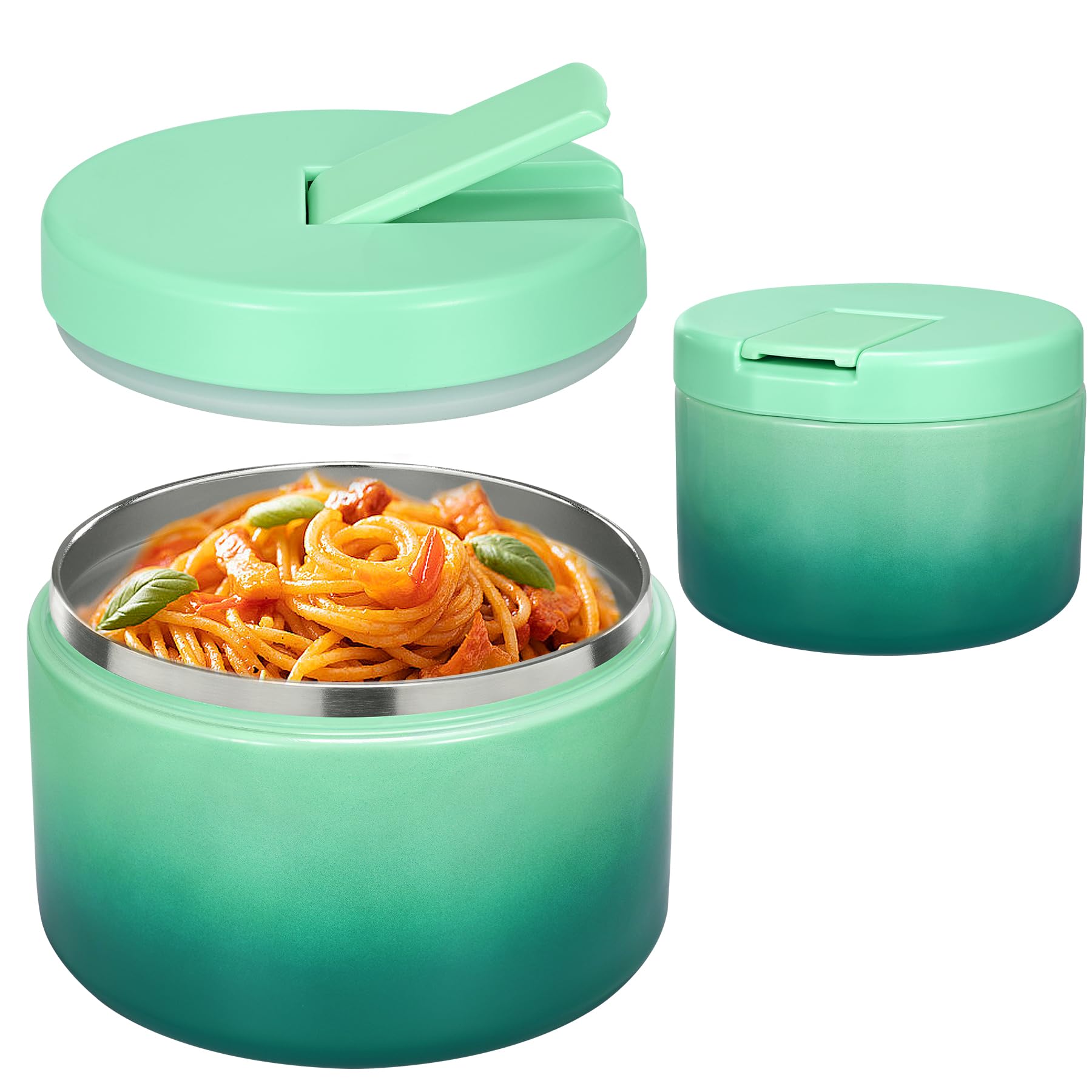 Pawtong 12oz insulated food jar with buckle lid for easy kid-friendly opening.