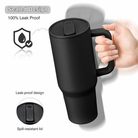 Pawtong 40oz tumbler wide mouth for easy filling and cleaning