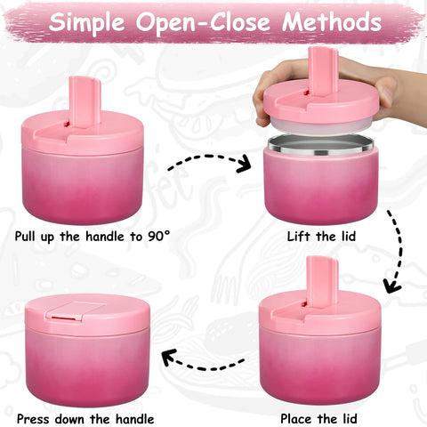 Pawtong buckle lid in use, easy 90-degree lift for small hands.