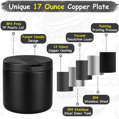 Pawtong insulated 18-8 stainless interior preserves hot or cold meals.
