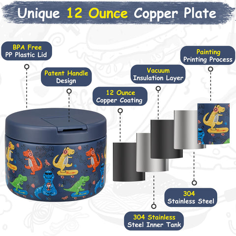 Pawtong insulated stainless interior keeps meals warm or cool for hours.