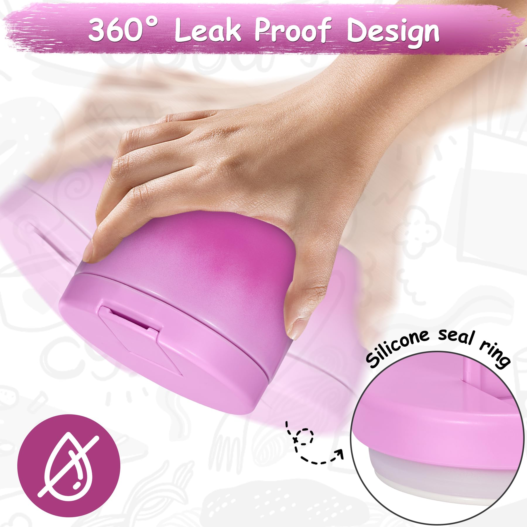 Pawtong keeps food warm or cold for 5+ hours with vacuum insulation.