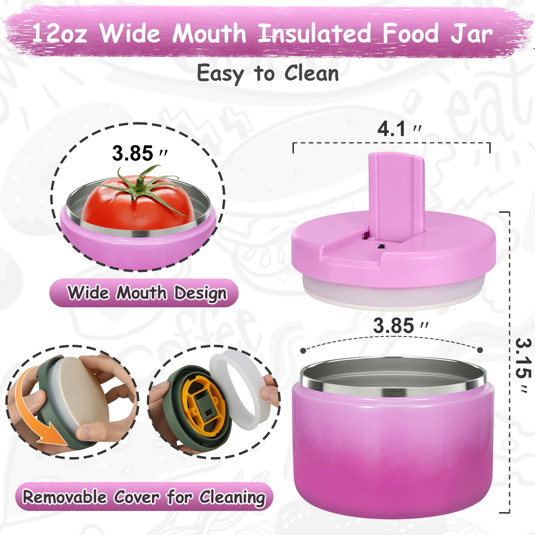 Pawtong kid-friendly lid allows small hands to open with ease.