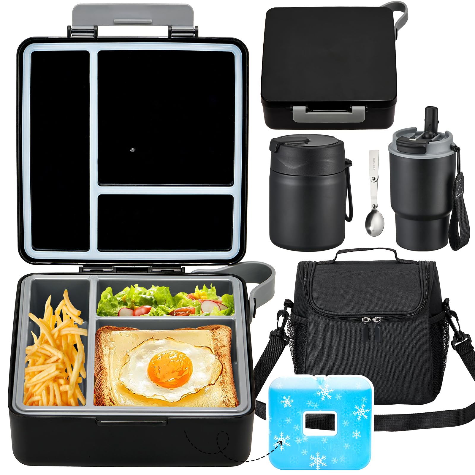 Pawtong lunch box with bento container for school meals and on-the-go lunches