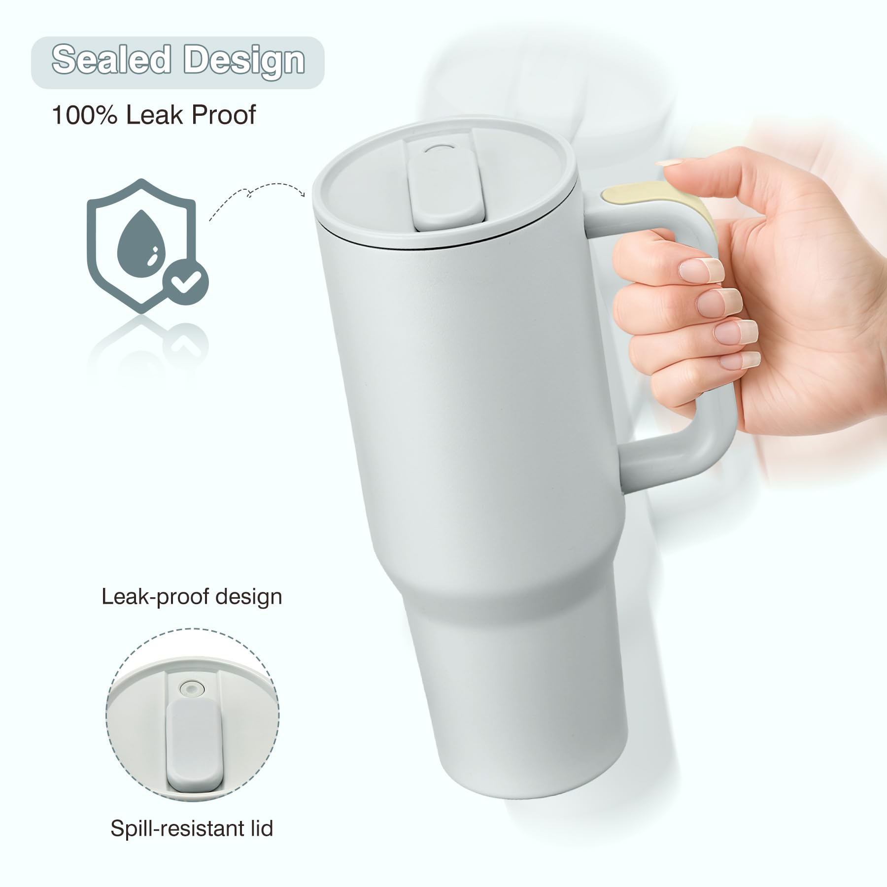 Pawtong magnetic-grey tumbler with durable finish for everyday use.