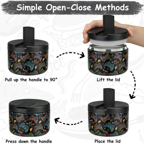 Pawtong wide-mouth soup thermo is easy to fill and clean for quick meals.