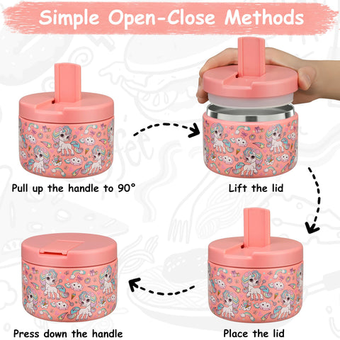 Pawtong wide-mouth thermo interior view – easy filling and cleaning.