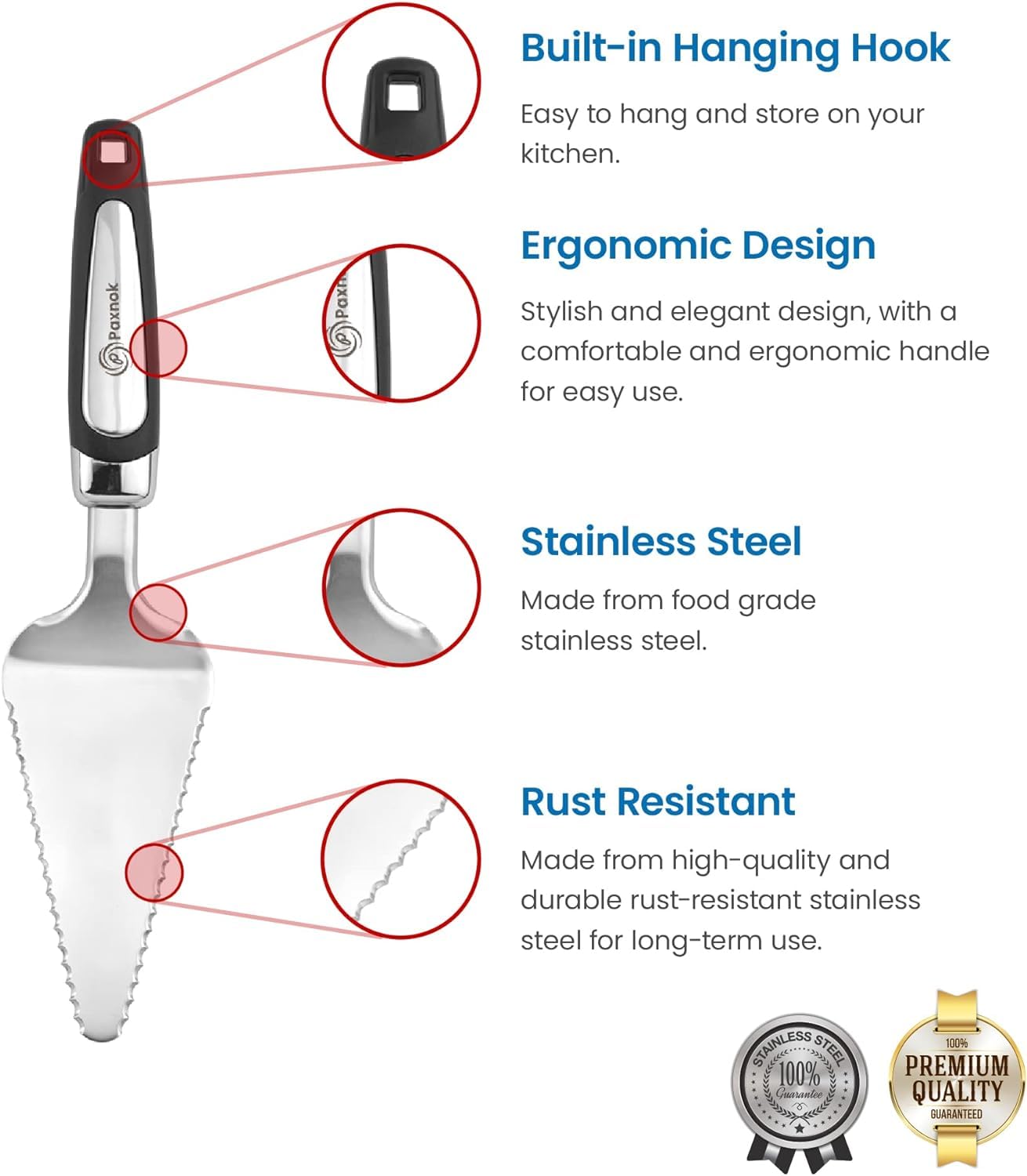 PAXNOK included bread knife ready for bread slicing in a single set