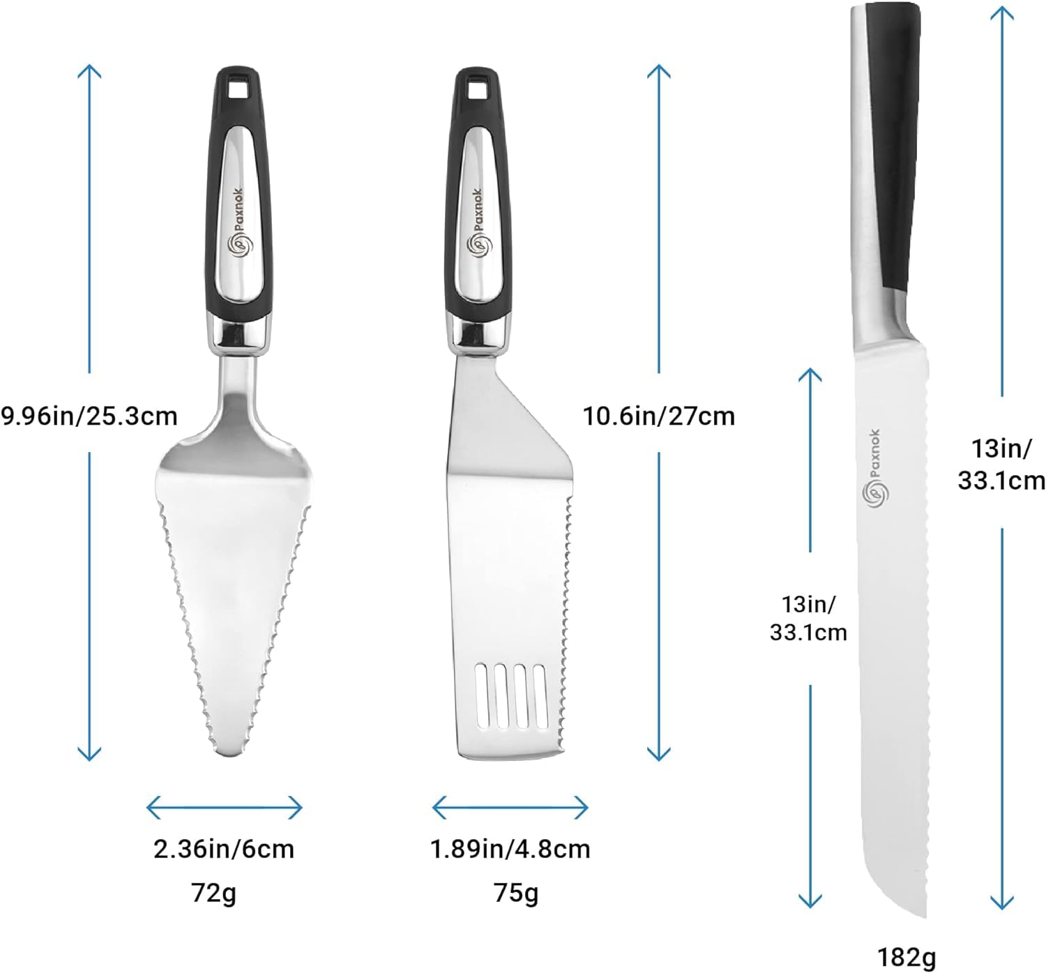 PAXNOK ergonomic handle design enhances grip during kitchen tasks