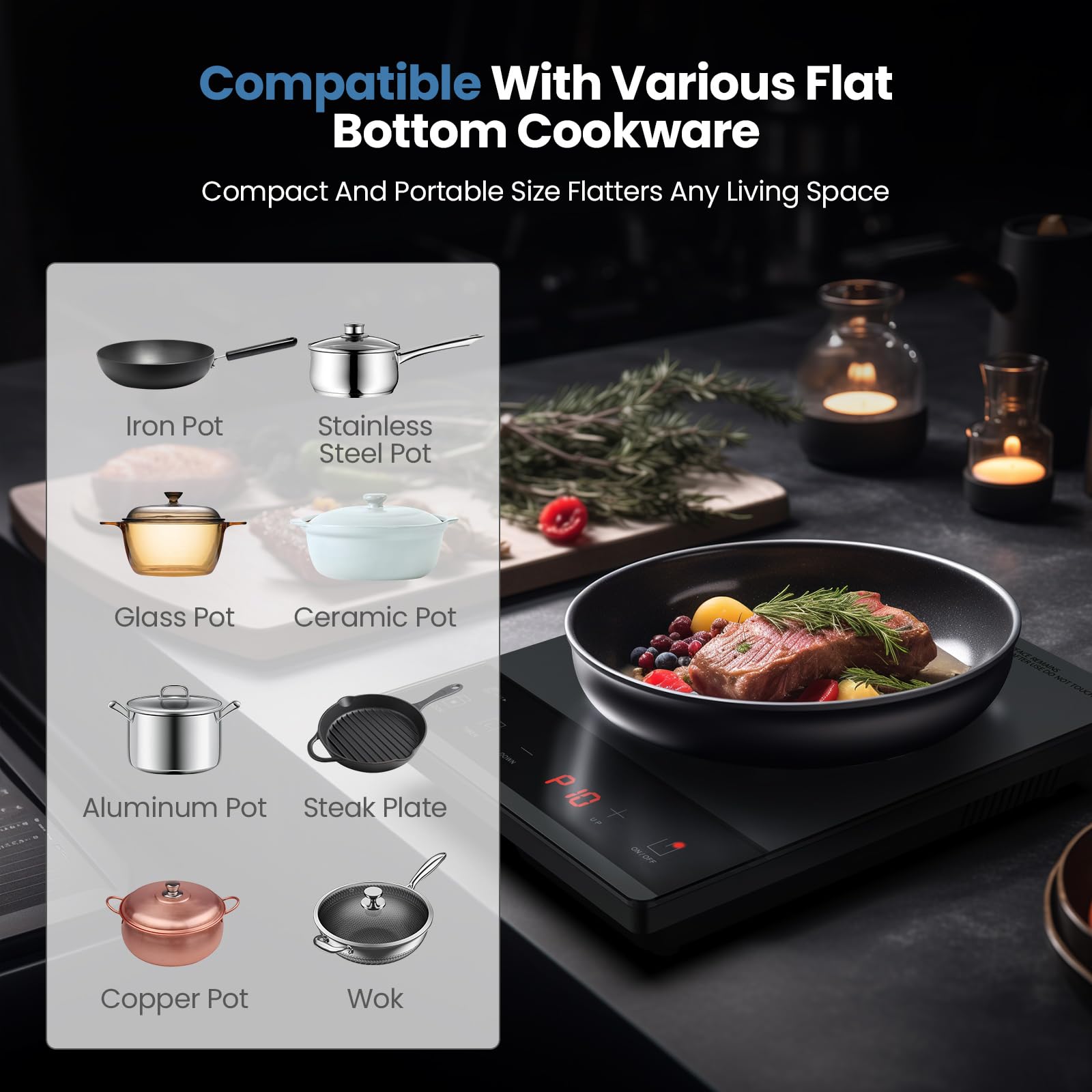 PAYISHO ceramic cooktop offering precise heat control from simmer to sear