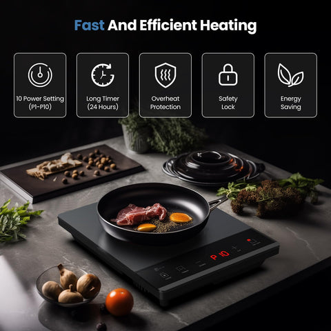 PAYISHO infrared burner featuring a durable crystal panel for easy cleaning