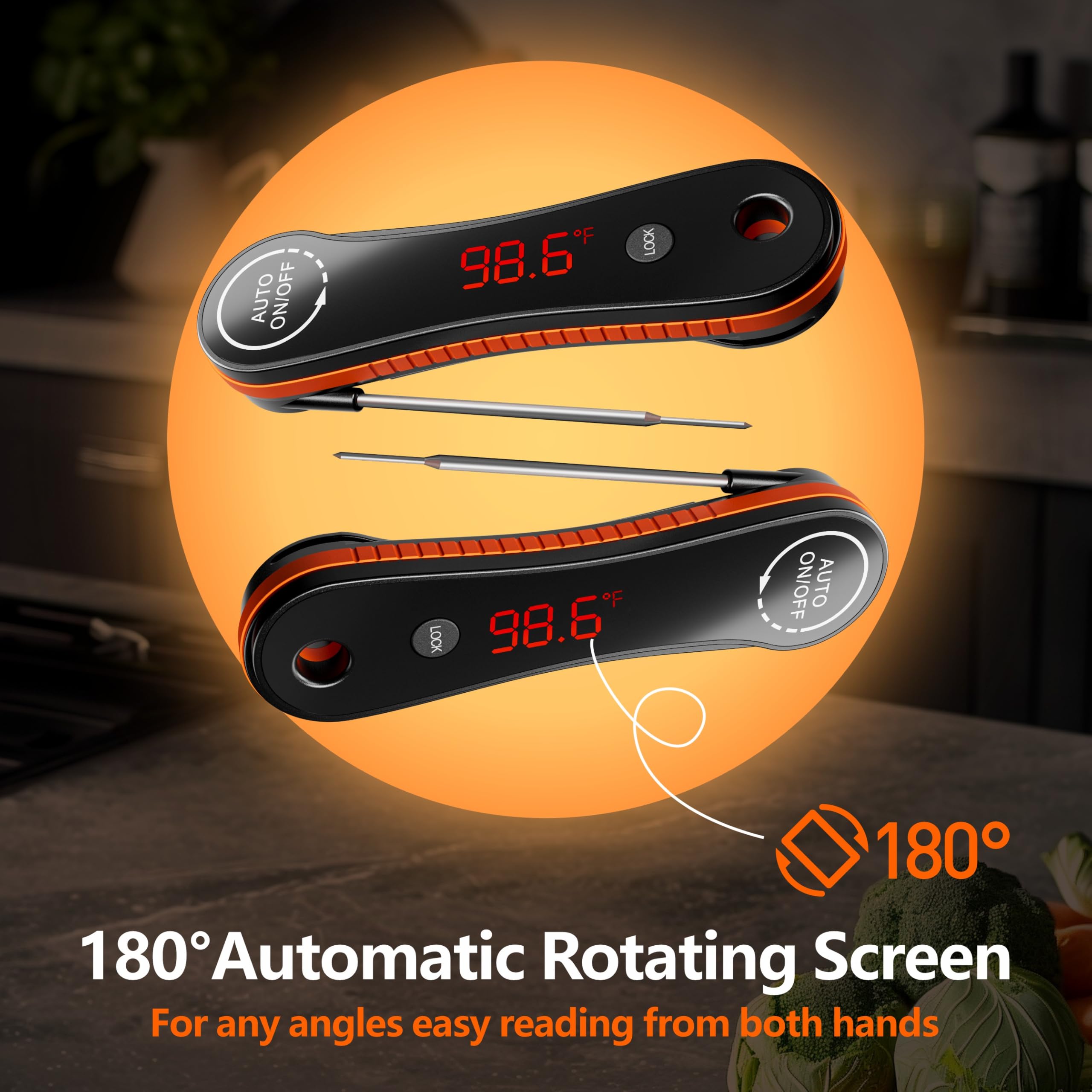 Paysean magnetic attachment keeps the thermometer within reach on grills