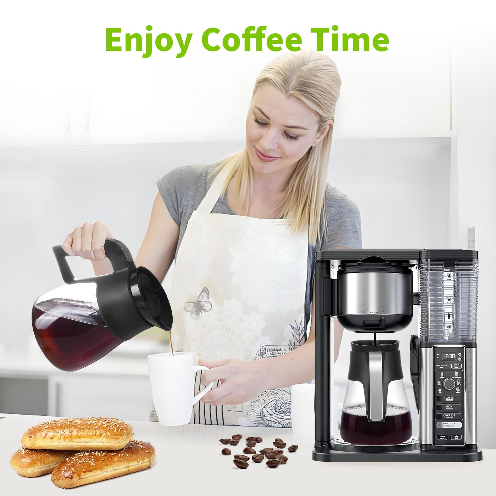 PCTTOIL 50 oz capacity carafe ideal for gatherings.