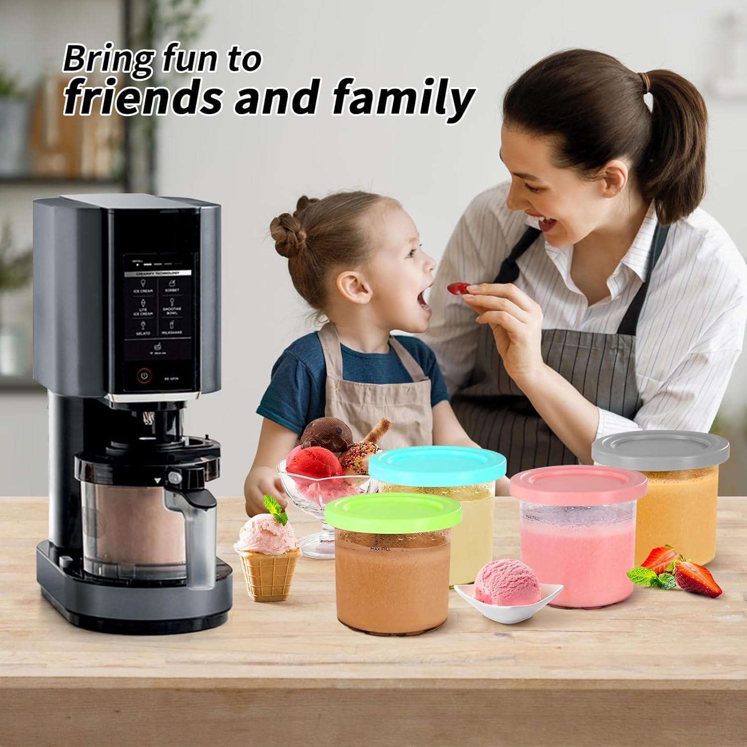 Compatible with Ninja Creami NC300 and NC301 series for versatile use.