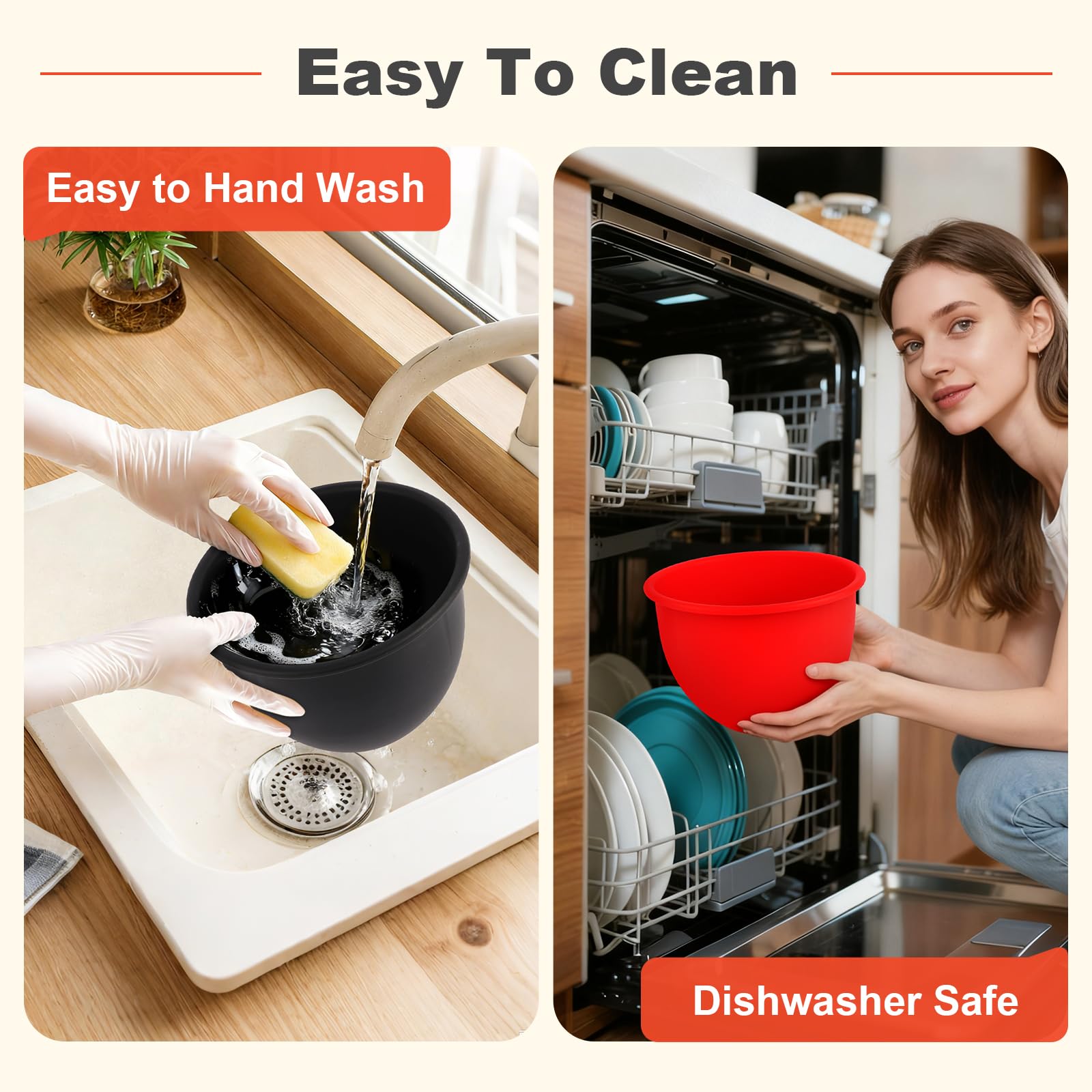 PCTTOIL silicone lid shields dough from dust and contaminants.