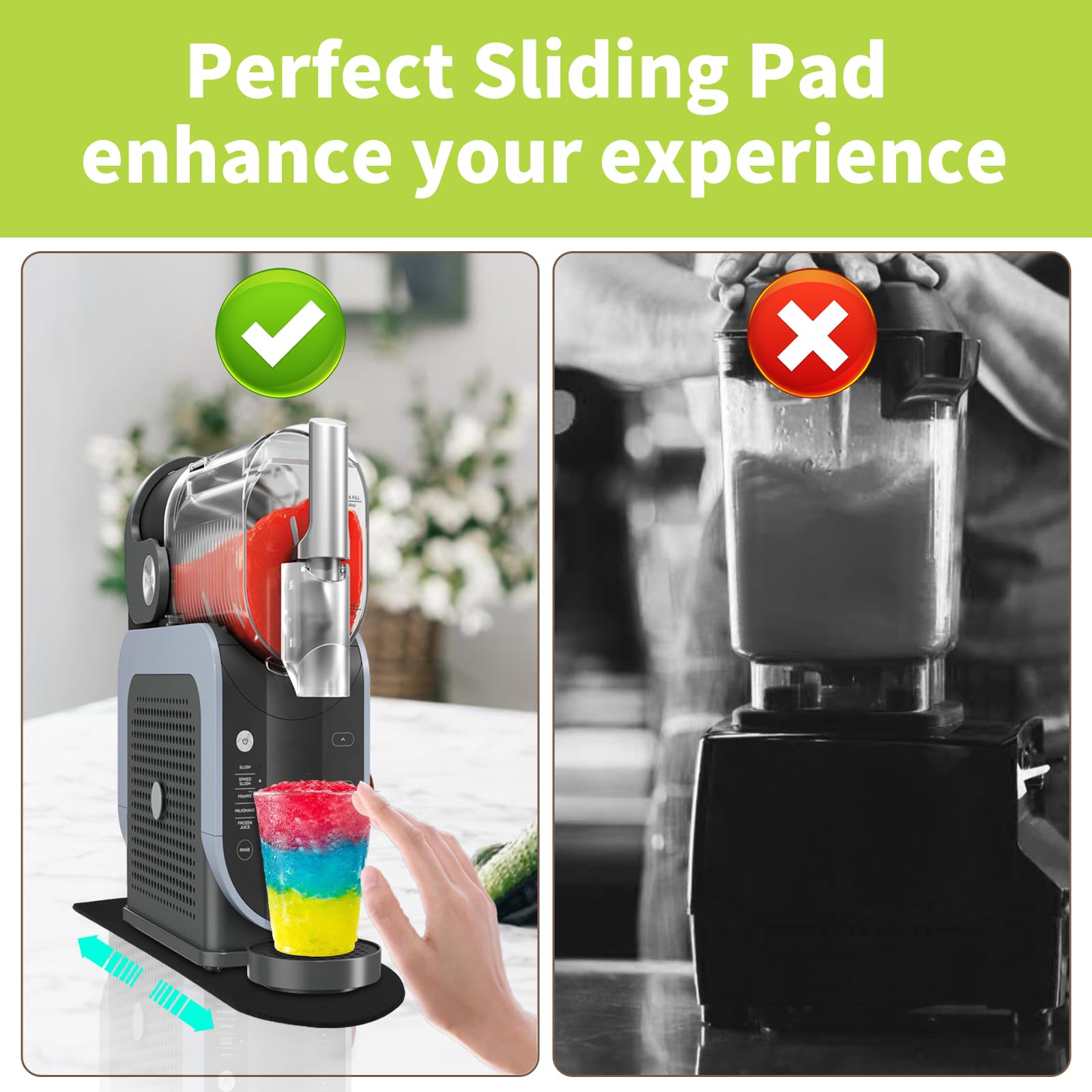 PCTTOIL sliding pad has a smooth finish for quick cleaning.