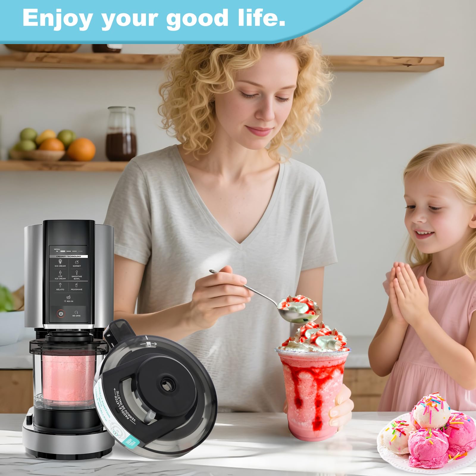 Pcttoil outer-bowl lid snaps on easily for frustration-free use.